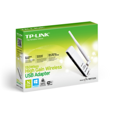 TP-LINK , USB 2.0 Adapter , TL-WN722N , 2.4GHz, 802.11n, 150 Mbps, 1xDetachable antenna 4dBi