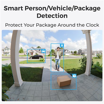 Reolink DB2K03B Smart 2K+ Wi-Fi Video Doorbell with Chime , Reolink