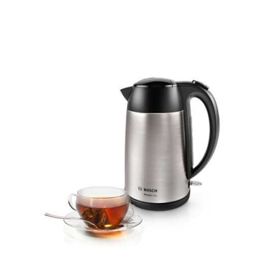 Bosch , Kettle , DesignLine TWK3P420 , Electric , 2400 W , 1.7 L , Stainless steel , 360° rotational base , Black/Stainless Steel