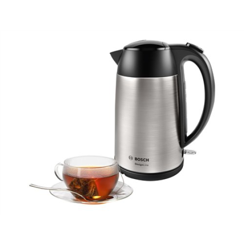 Bosch , Kettle , DesignLine TWK3P420 , Electric , 2400 W , 1.7 L , Stainless steel , 360° rotational base , Black/Stainless Steel