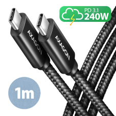 AXAGON Data and charging USB 480Mbps cable, 1 m , BUCM2-CM10AB , USB-C to USB-C