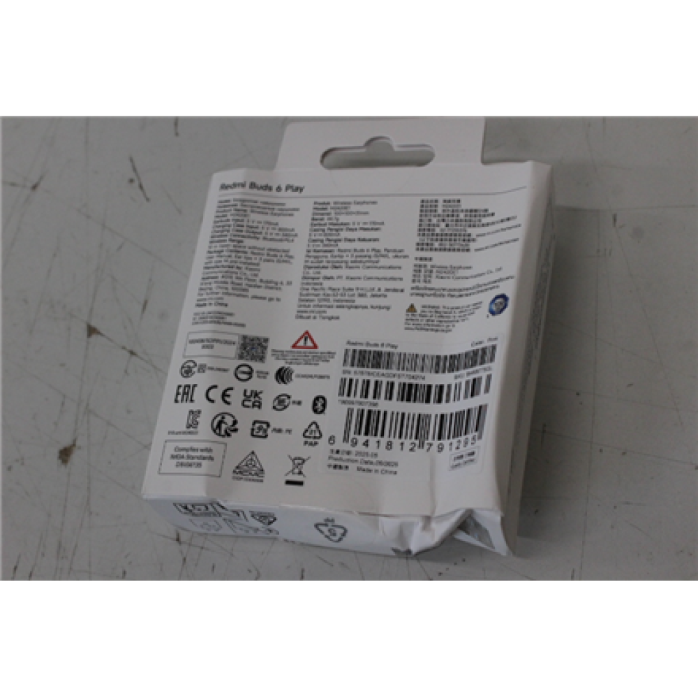 SALE OUT. , Xiaomi Redmi Buds 6 Play , Built-in microphone , Bluetooth , Pink , DAMAGED PACKAGING