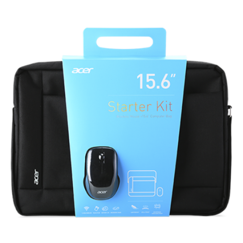 Acer Notebook Starter Kit ABG960 Black, Shoulder strap, Messenger - Briefcase, 15.6