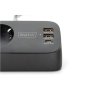 Digitus 3-way office socket strip with 2x USB-A and 1x USB-C connections , DA-70625