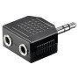 Goobay , Headphone AUX adapter; 3.5 mm jack 1-to-2