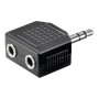 Goobay , Headphone AUX adapter; 3.5 mm jack 1-to-2