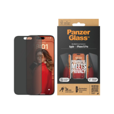 PanzerGlass , Screen protector , Apple , iPhone 15 Pro , Glass , Black , Ultra-Wide Fit w. EasyAligner