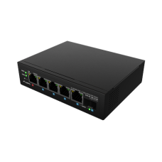 Lanberg Switch PoE 1xBT 3xAT SFP/ETH Din Unmanagment Fast Ethernet , ILFE-4P-1GE-1S-90