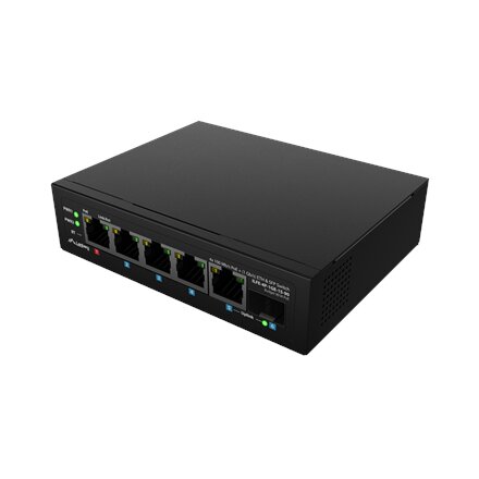 Lanberg , Switch PoE 1xBT 3xAT SFP/ETH Din Unmanagment Fast Ethernet , ILFE-4P-1GE-1S-90