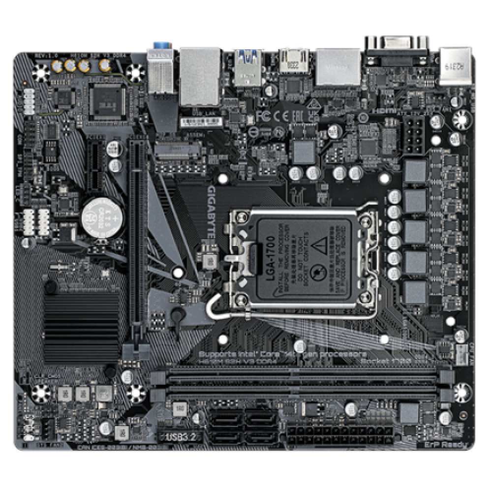Gigabyte , H610M S2H V3 DDR4 G1.0 , Processor family Intel , Processor socket LGA1700 , DDR4 , Supported hard disk drive interfaces SATA, M.2 , Number of SATA connectors 4