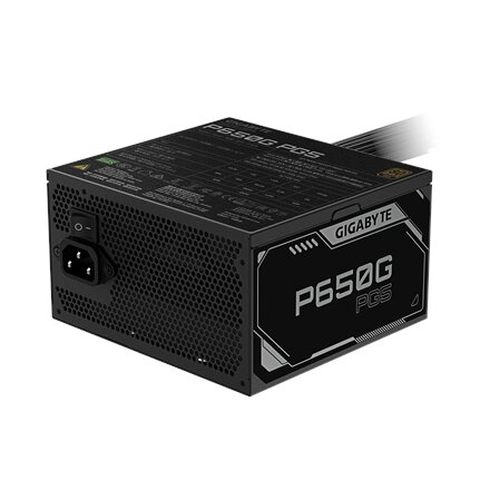 Gigabyte Power Supply , Processor family AMD , P650G PCIE 5.1 , 650 W , Processor socket AM4 , DDR4 DIMM , Memory slots 2 , Supported hard disk drive interfaces SATA, M.2 , Number of SATA connectors 4 , Chipset AMD A520 , Micro ATX
