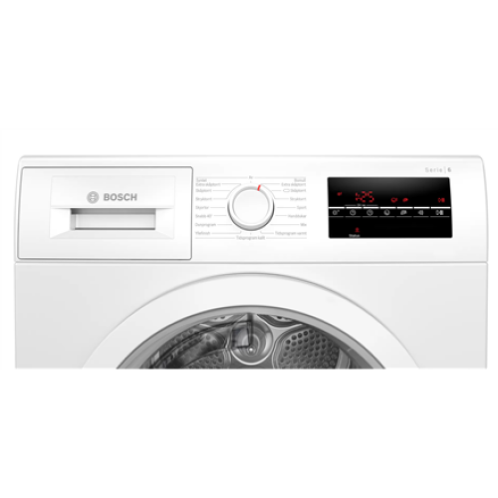 Bosch Dryer Machine WTR86TL8SN Energy efficiency class A++, Front loading, 8 kg, Sensitive dry, LED, Depth 60 cm, White