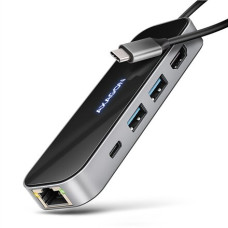 AXAGON USB-C 5Gbps GLASS 6in1 Hub , HMC-6GLN