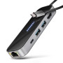 AXAGON USB-C 5Gbps GLASS 6in1 Hub , HMC-6GLN