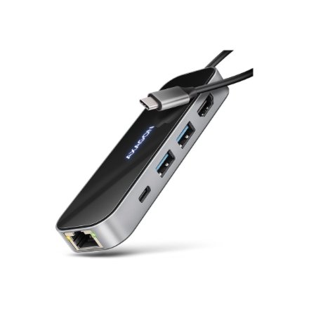 AXAGON USB-C 5Gbps GLASS 6in1 Hub , HMC-6GLN