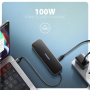 AXAGON USB-C 5Gbps GLASS 6in1 Hub , HMC-6GLN