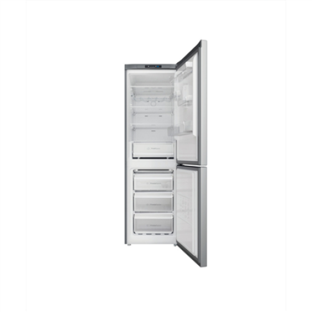 INDESIT Refrigerator INFC8 TI21X Energy efficiency class F Free standing Combi Height 191.2 cm No Frost system Fridge net capacity 231 L Freezer net capacity 104 L Display 40 dB Stainless steel