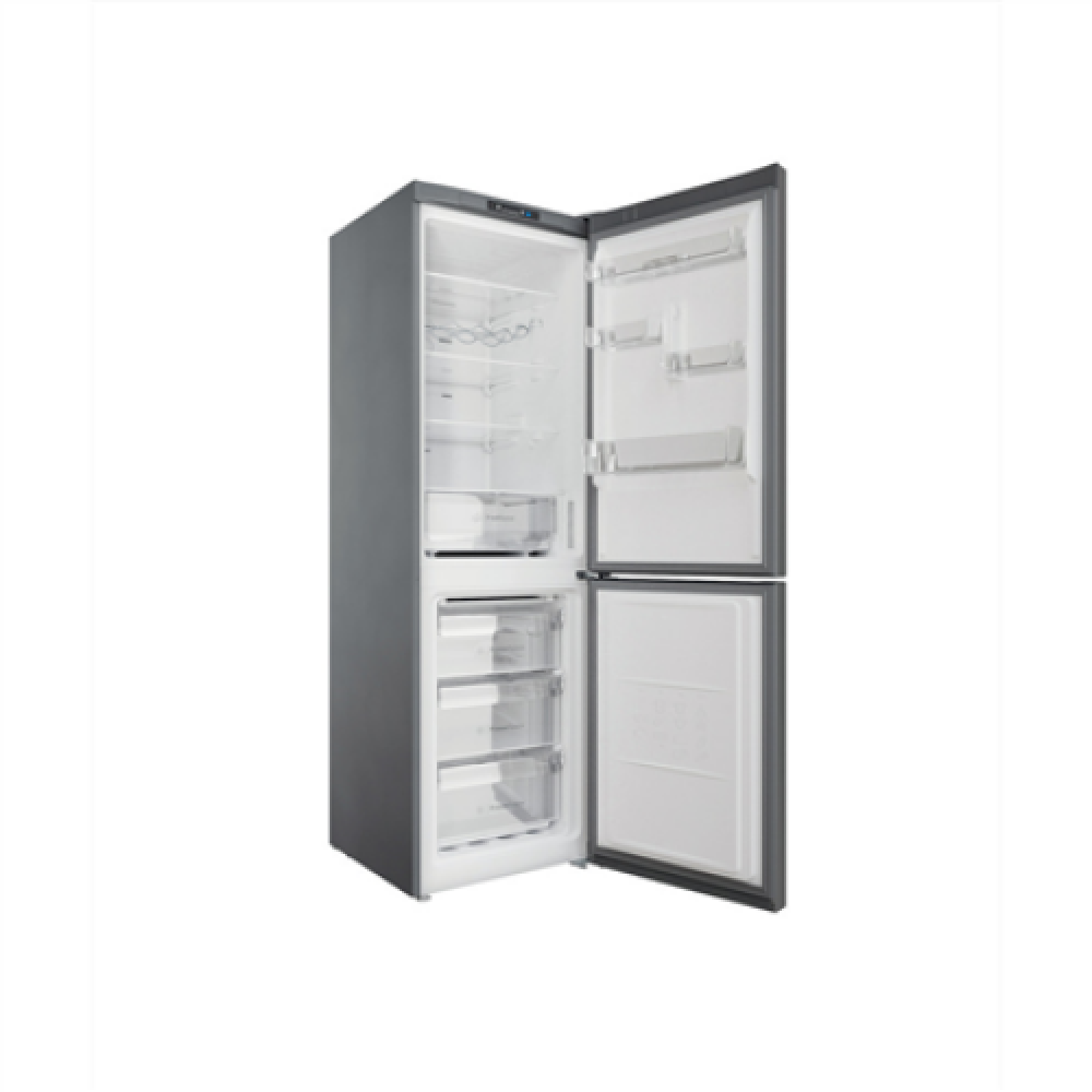 INDESIT Refrigerator INFC8 TI21X Energy efficiency class F Free standing Combi Height 191.2 cm No Frost system Fridge net capacity 231 L Freezer net capacity 104 L Display 40 dB Stainless steel