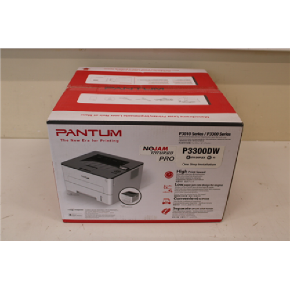 SALE OUT. Pantum P3300DW Mono Laser Printer, A4 Pantum Mono Laser Laser Printer Wi-Fi DAMAGED PACKAGING