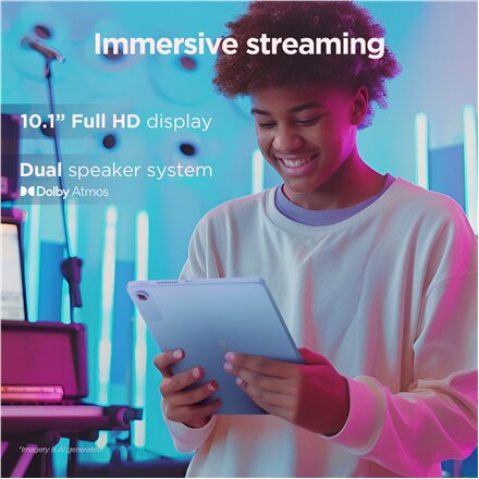 Lenovo Tab 4G LTE (without power adapter) , ZAEJ0004SE , 10.1 , Luna Grey , IPS , 1920 x 1200 pixels , MediaTek , Helio G85 , 4 GB , Soldered LPDDR4x , 64 GB , 3G , 4G , Wi-Fi , Front camera , 5 MP , Rear camera , 8 MP , Bluetooth , 5.3 , Android , 14 , W