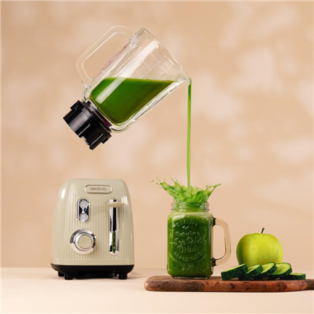 Cecotec Blender , Power Black Titanium RetroGreen , Tabletop , 1200 W , Jar capacity 1.5 L , Jar material Glass , Green