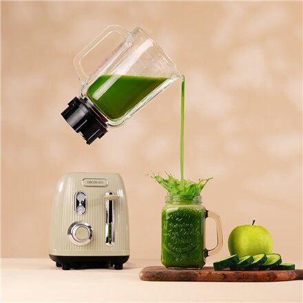 Cecotec Blender , Power Black Titanium RetroGreen , Tabletop , 1200 W , Jar capacity 1.5 L , Jar material Glass , Green