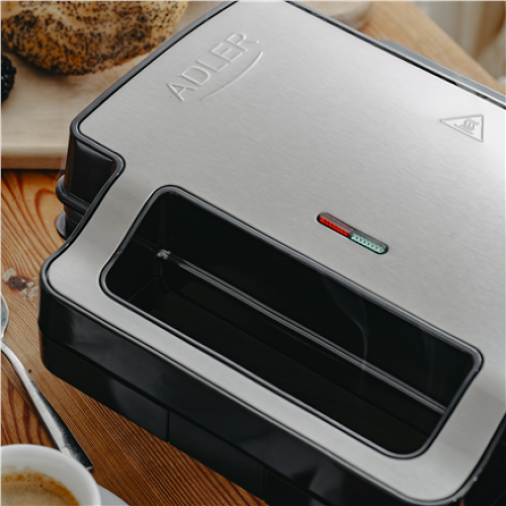 Adler Sandwich maker 2 in 1 , AD 3073 , 1000 W , Number of plates 2 , Stainless Steel/Black