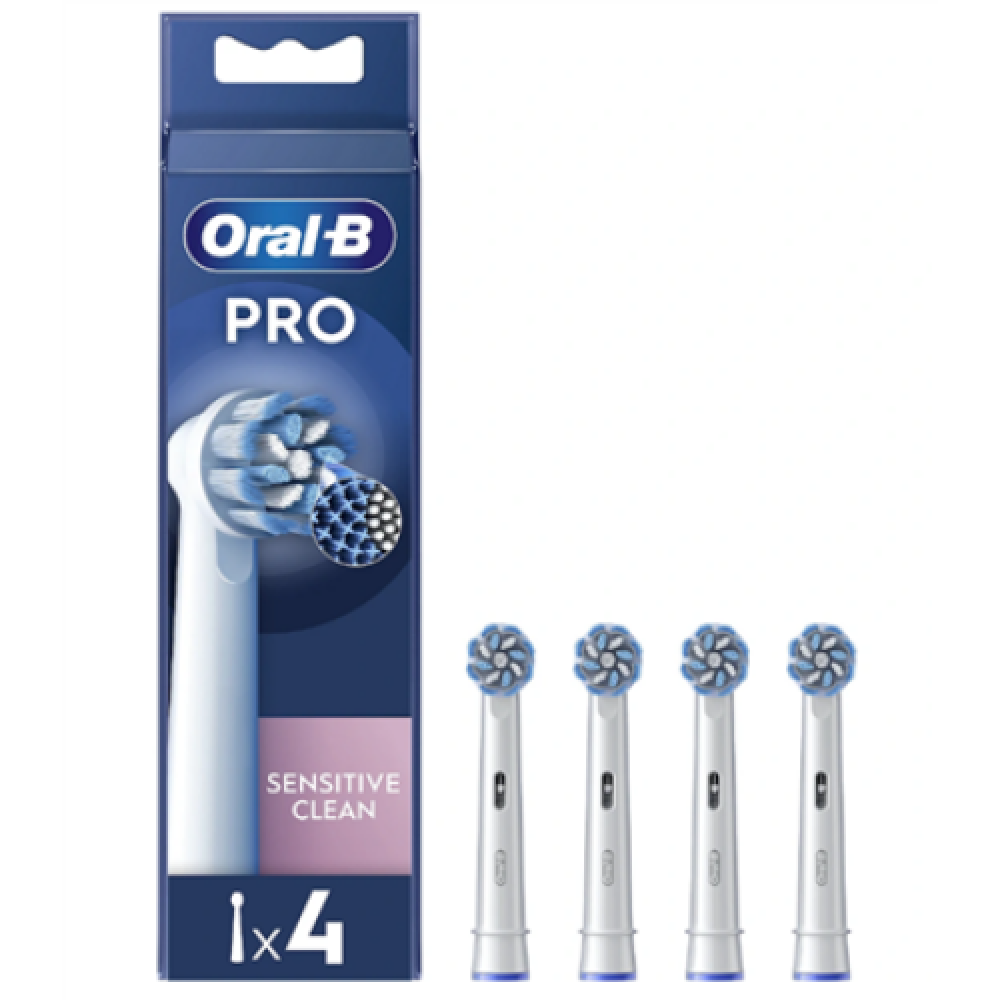 Oral-B , Replaceable toothbrush heads , EB60X-4 Sensitive Clean Pro , Heads , For adults , Number of brush heads included 4 , White