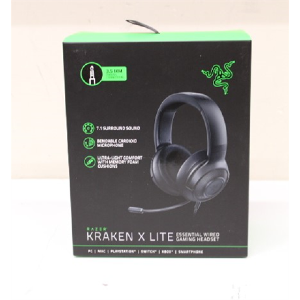 SALE OUT. Razer Kraken X Lite Gaming Headset, Over-Ear, Wired, Microphone, Black , Razer , Kraken X Lite , Wired , Gaming Headset , Over-Ear , DEMO