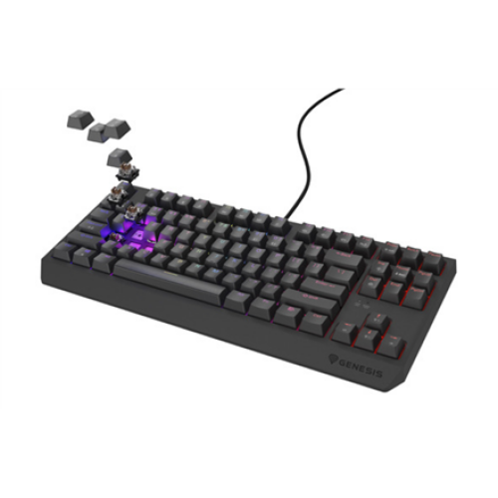 Genesis THOR 230 , Mechanical Gaming Keyboard , Wired , US , Black , USB Type-A , Outemu Brown