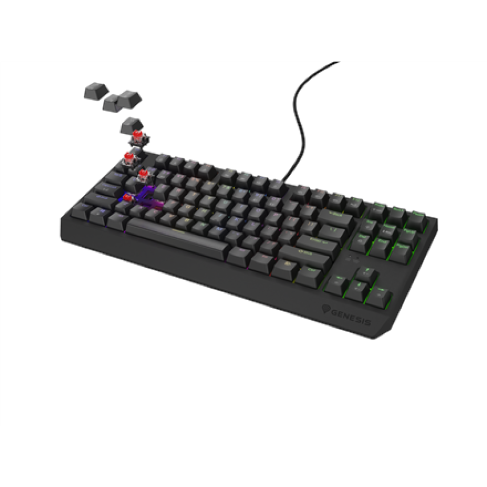 Genesis , THOR 230 , Mechanical Gaming Keyboard , Wired , US , Black , USB-A , Outemu Brown