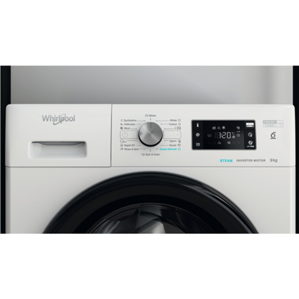 Whirlpool Washing machine , FFB 9479 BV EE , Energy efficiency class A , Front loading , Washing capacity 9 kg , 1400 RPM , Depth 63 cm , Width 59.5 cm , Digital , Steam function , White
