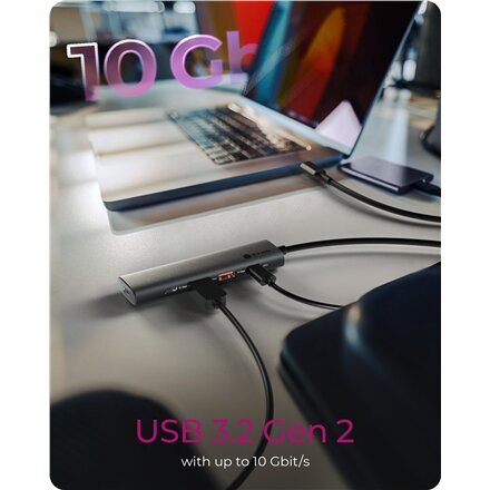 Raidsonic , 4-Port USB 3.2 Gen 2 Hub with Power Delivery , IB-HUB1437-CPD