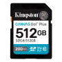 Kingston , Canvas Go! Plus , 512 GB , SD , Flash memory class Class 10, UHS-I, U3, V30
