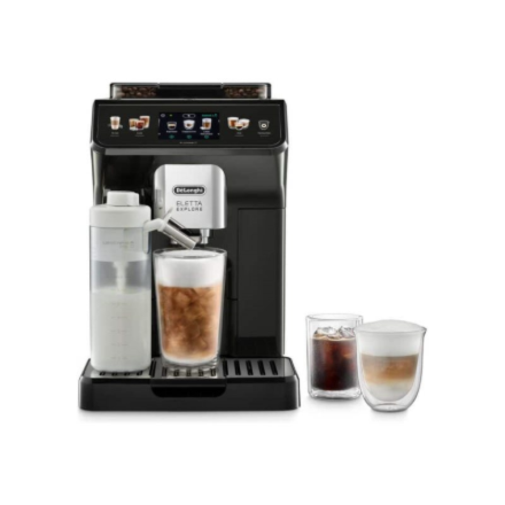 Delonghi Coffee Maker , ECAM450.65.G Eletta Explore , Pump pressure 19 bar , Built-in milk frother , Automatic , 1450 W , Grey