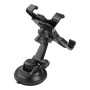 DELTACO Car Tablet Holder Adjustable 360 ° Clamp Black 7.5 A stable bracket with suction plug for mounting on the windshield or on the dashboard; The holder fits most tablets and can be easily adjusted to the desired width; Thanks to rubberized surfaces, 