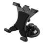 DELTACO Car Tablet Holder Adjustable 360 ° Clamp Black 7.5 A stable bracket with suction plug for mounting on the windshield or on the dashboard; The holder fits most tablets and can be easily adjusted to the desired width; Thanks to rubberized surfaces, 