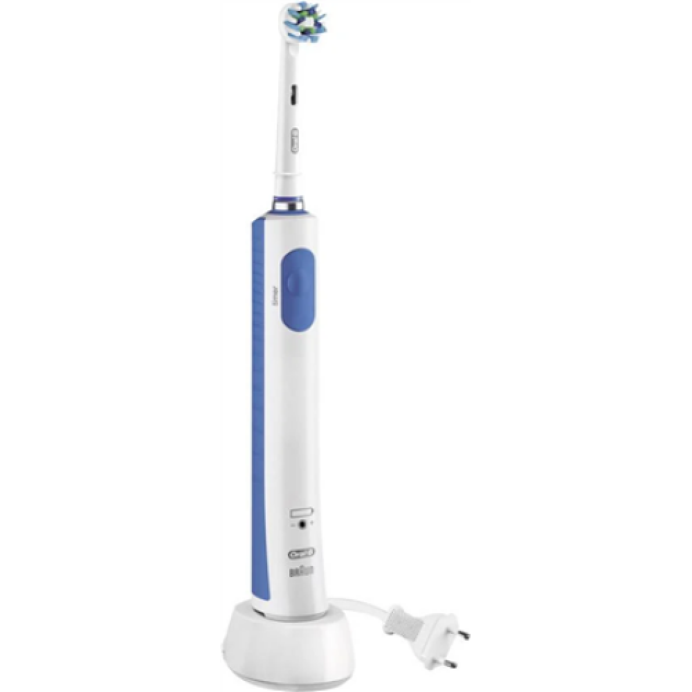 Oral-B Electric Toothbrush PRO 600 3D White Rechargeable For adults Number of brush heads included 1 White/Blue Number of teeth brushing modes 2