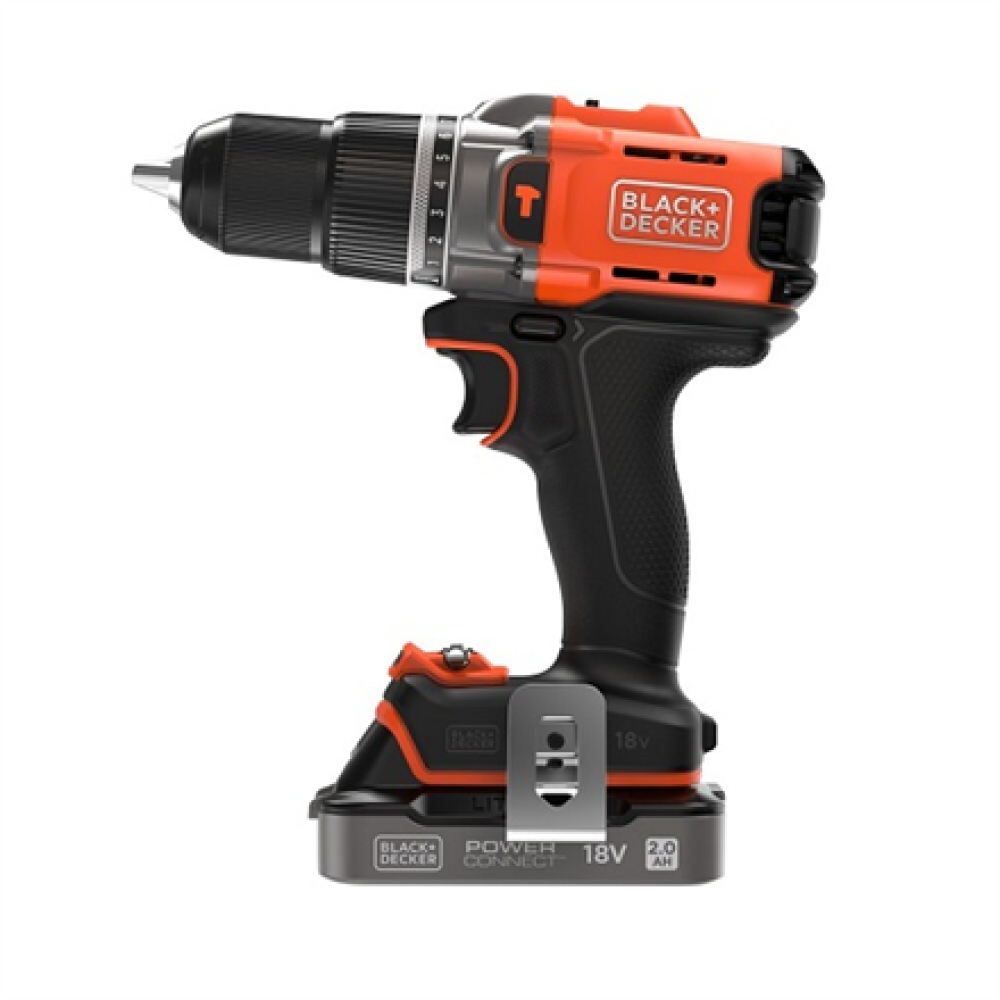 BLACK & DECKER , Cordless Drill Driver , BCD383D1XK-QW , 18 V , 2.0 Ah , Lithium
