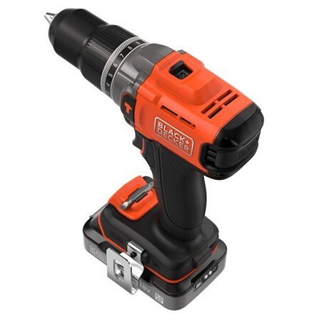 BLACK & DECKER , Cordless Drill Driver , BCD383D1XK-QW , 18 V , 2.0 Ah , Lithium