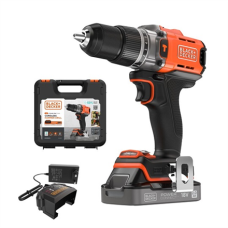 BLACK & DECKER , Cordless Drill Driver , BCD383D1XK-QW , 18 V , 2.0 Ah , Lithium