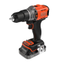 BLACK & DECKER , Cordless Drill Driver , BCD383D1XK-QW , 18 V , 2.0 Ah , Lithium
