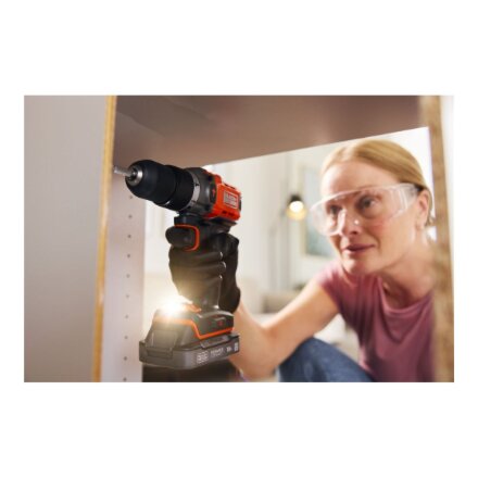 BLACK & DECKER , Cordless Drill Driver , BCD383D1XK-QW , 18 V , 2.0 Ah , Lithium