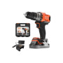 BLACK & DECKER , Cordless Drill Driver , BCD383D1XK-QW , 18 V , 2.0 Ah , Lithium