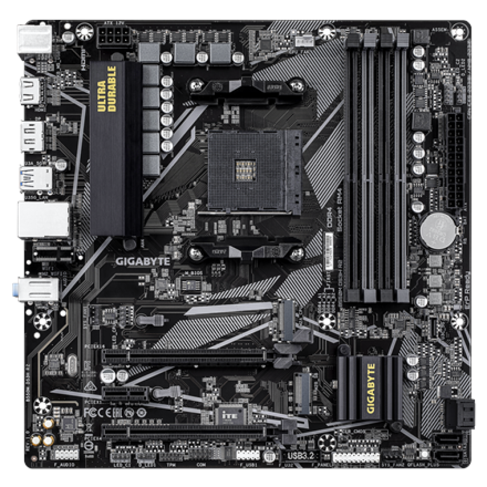 Gigabyte B550M DS3H R2 , Processor family AMD , Processor socket AM4 , DDR4 DIMM , Supported hard disk drive interfaces SATA, M.2 , Number of SATA connectors 4