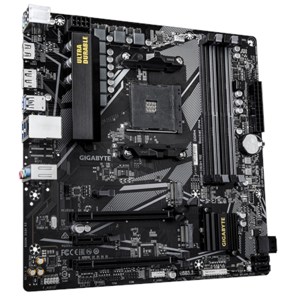 Gigabyte B550M DS3H R2 , Processor family AMD , Processor socket AM4 , DDR4 DIMM , Supported hard disk drive interfaces SATA, M.2 , Number of SATA connectors 4