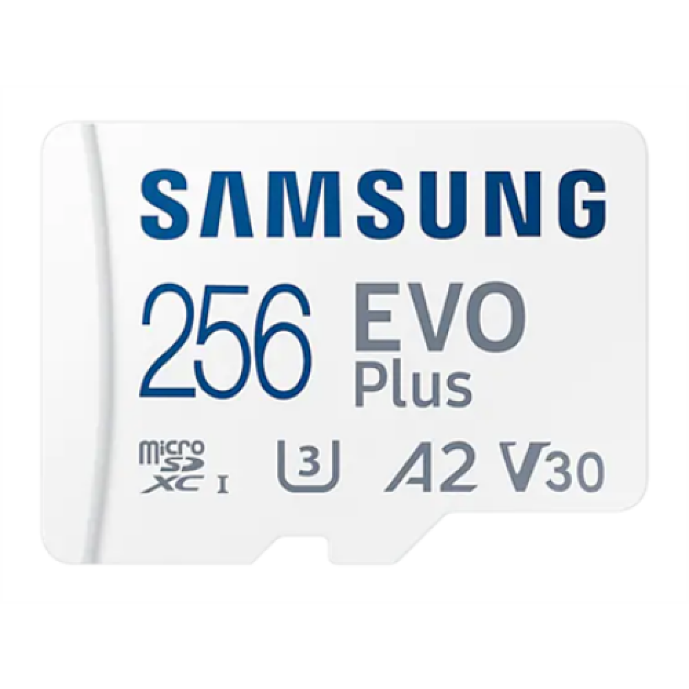Samsung , microSD Card , EVO PLUS , 256 GB , MicroSDXC , Flash memory class 10 , SD adapter