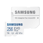 Samsung , microSD Card , EVO PLUS , 256 GB , MicroSDXC , Flash memory class 10 , SD adapter