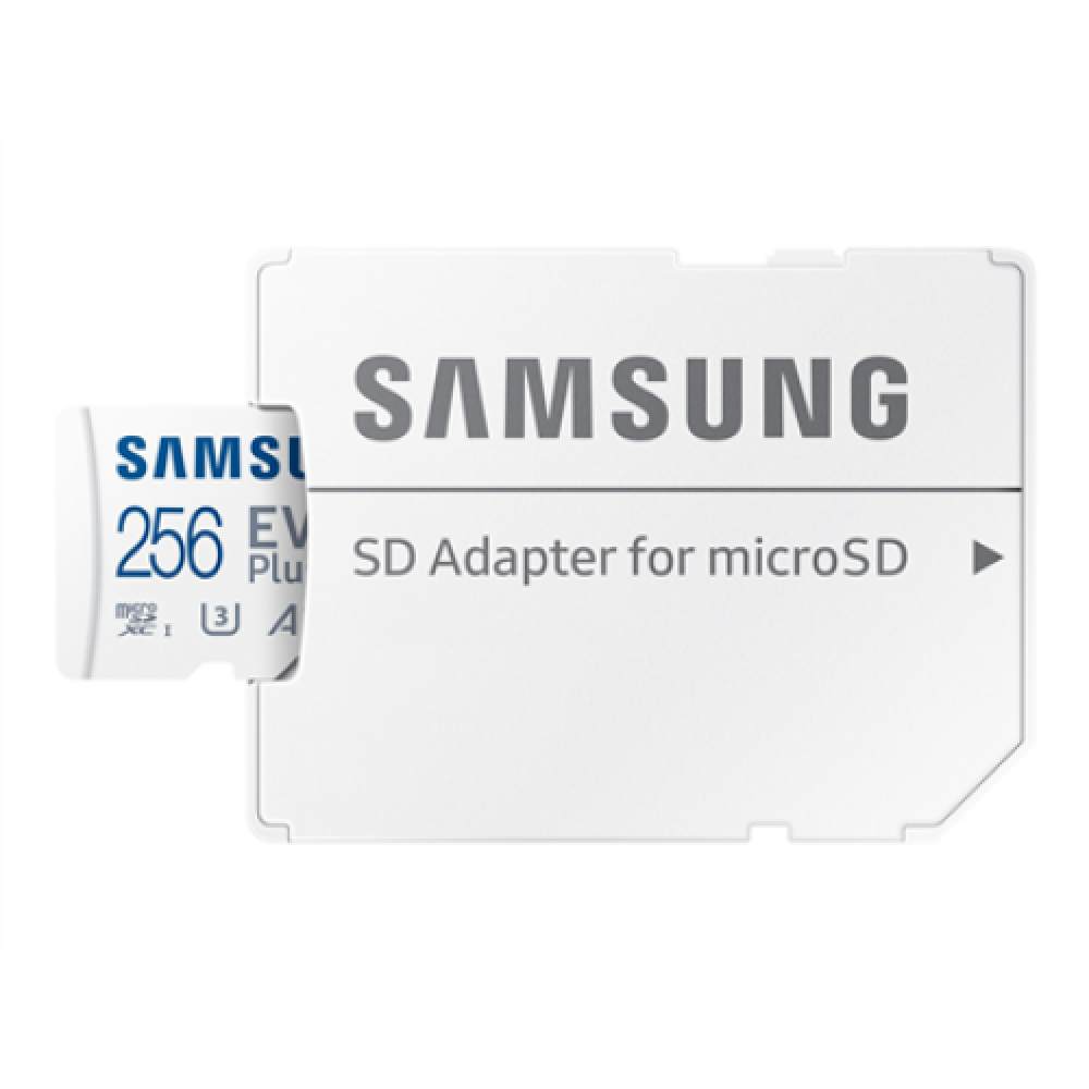 Samsung , microSD Card , EVO PLUS , 256 GB , MicroSDXC , Flash memory class 10 , SD adapter