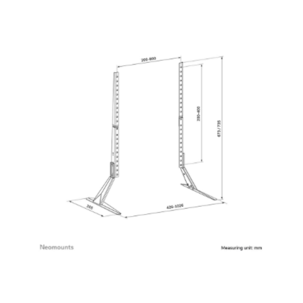 Neomounts Desk Mount , DS45-430BL18 TV stand , Adjustable Height , 45-90 , Maximum weight (capacity) 60 kg , Black